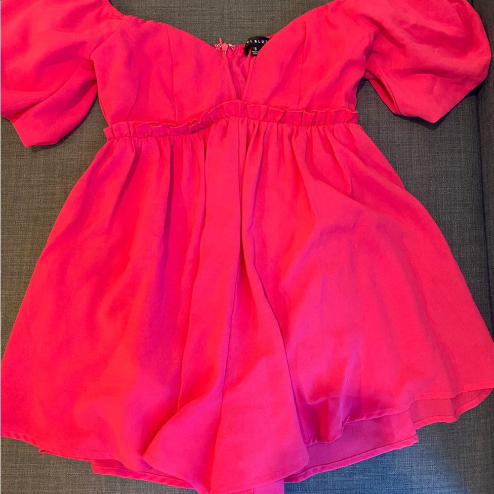 Hot pink romper dress
